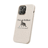 Phone Case - Paws and Reflect Biodegradable Case featuring Flounder the Purrmaid by Nina