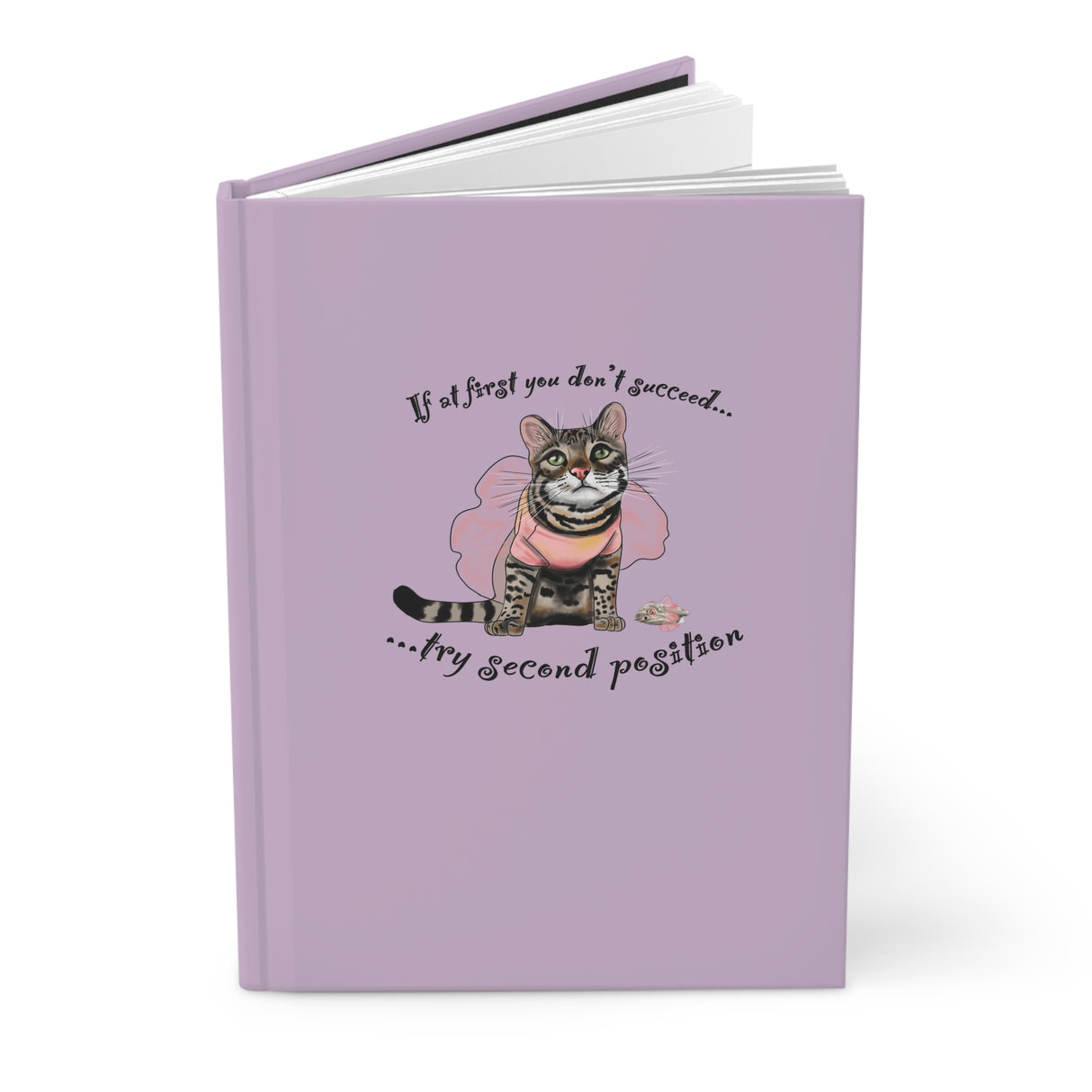 Hardcover Journal Matte - Flounder and Mouse Toy Ballet Tutus Design by Nina
