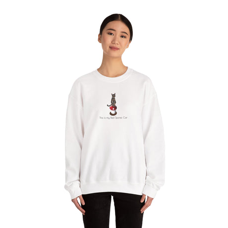 This is my Red Spores Car Unisex Heavy Blend Crewneck Sweatshirt featuring Flounder and Mouse Toy