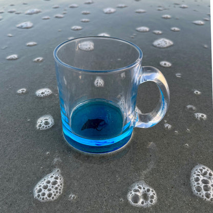 12.5 oz Ocean-Inspired Glass Mug with Sea Creature