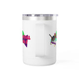 Coffee Mug Tumbler - Just Roll with it Flounder the Purrmaid Design by Nina, 15oz