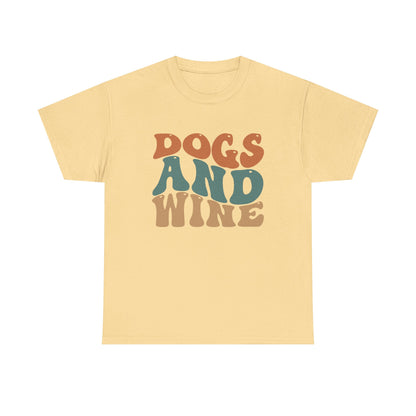 Dogs and Wine Unisex Cotton Tee