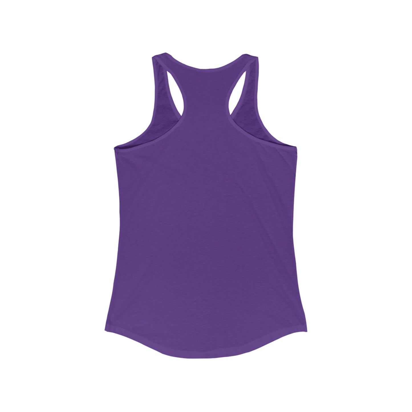Tank Top - Woman's Ideal Racerback Tank with Flounder the Purrmaid Line Drawing Design