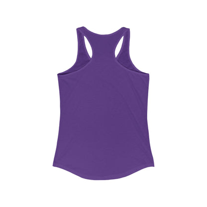 Tank Top - Woman's Ideal Racerback Tank with Flounder the Purrmaid Line Drawing Design