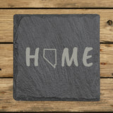 Nevada Slate Coaster Set – Engraved Natural Stone (Set of 4)