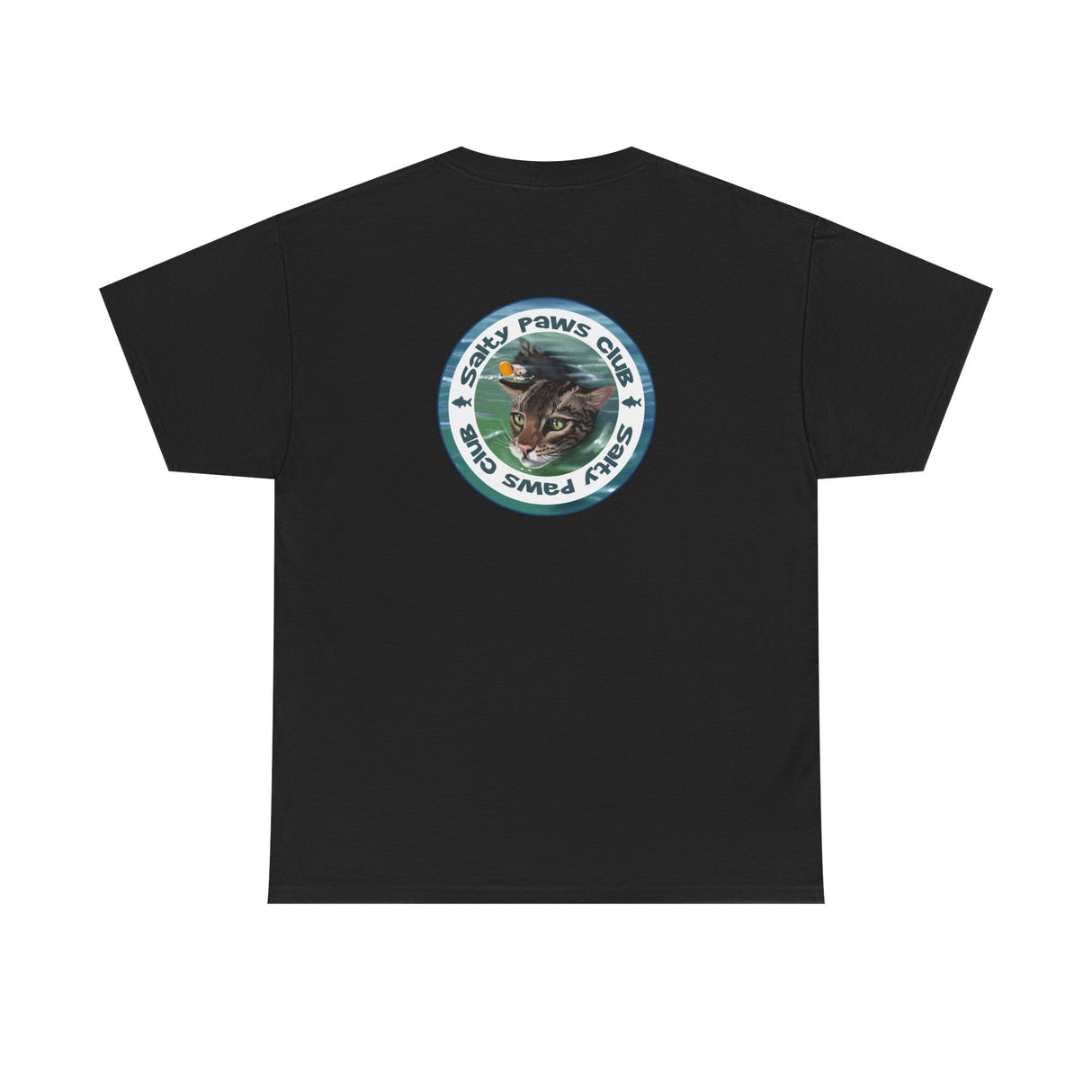 Salty Paws Club Tee — Flounder the Purrmaid & Life‑Vest Mouse Toy Shirt