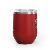 Wine Tumbler — "Competitive Rester" Flounder Design (12 oz)