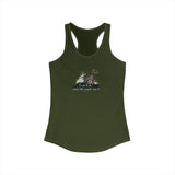 Purrmaid Flounder Racerback Tank — "I Want to Be Where the People Aren't"