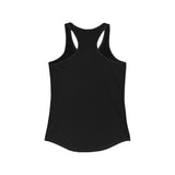 Tank Top - Woman's Ideal Racerback Tank with Flounder the Purrmaid Line Drawing Design