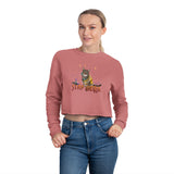 Stay Weird Cropped Sweatshirt — Flocahontas & Mouse Toy Artwork