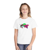 Youth Tee - Just Roll with it Flounder the Purrmaid Skateboard Design by Nina