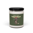 Bring Back Christmas scented soy candle, 9 oz glass jar with the hand drawn Bring Back Christmas design by Nina Leipold