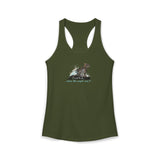 Purrmaid Flounder Racerback Tank — "I Want to Be Where the People Aren't"