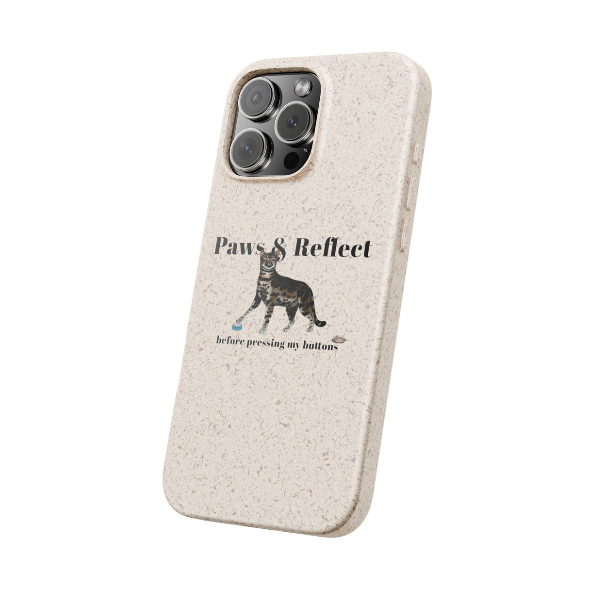 Phone Case - Paws and Reflect Biodegradable Case featuring Flounder the Purrmaid by Nina