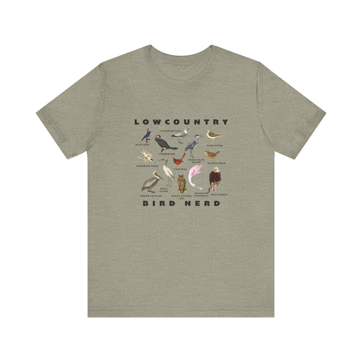 Bird Species Unisex Tee - Lowcountry Bird Nerd Shirt