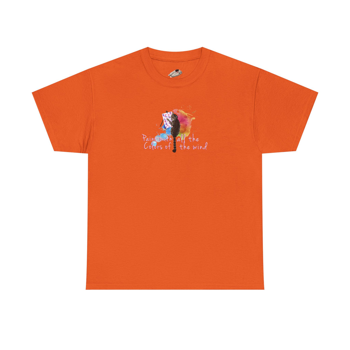 Flounder the Purrcasso T-Shirt — "Paint With All the Colors of the Wind" Cat Art Tee
