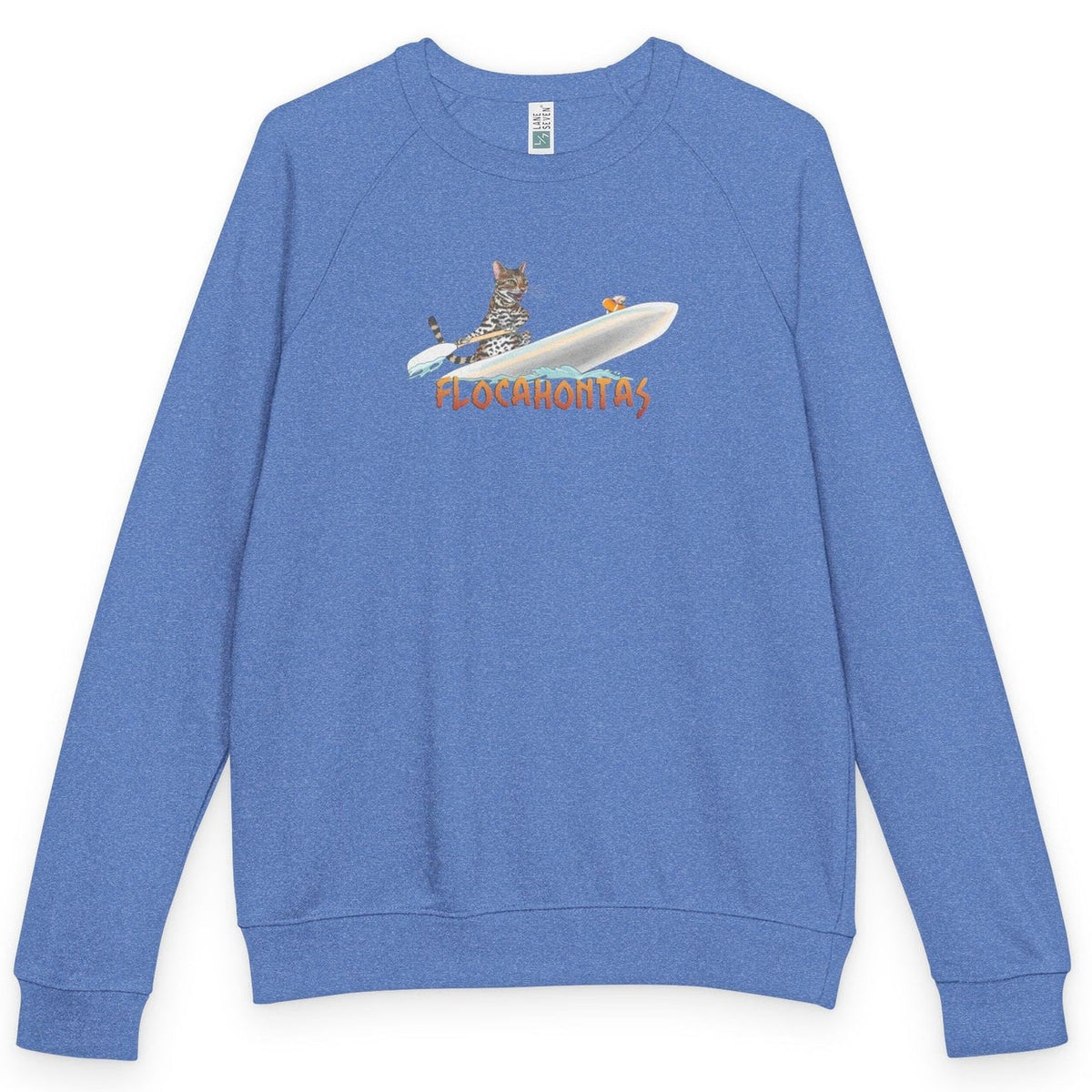 Flocahontas and Mouse Toy raglan crewneck - Heather Royal