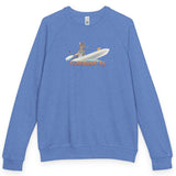 Flocahontas and Mouse Toy raglan crewneck - Heather Royal