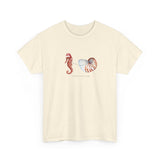 Nautical Christmas Unisex Tee - 'One (Sea) Horse Open Sleigh'