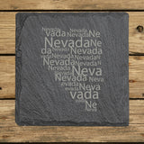 Nevada Slate Coaster Set – Engraved Natural Stone (Set of 4)