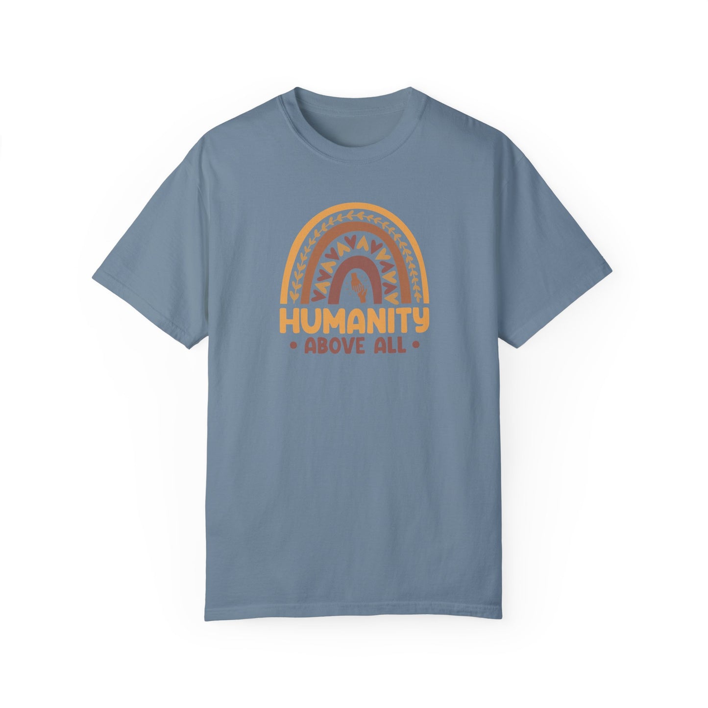 T-shirt with 'Humanity Above All' Tribal Pattern Design