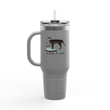 40oz Insulated Travel Mug — “I Said What I Said” Flounder Talking Pet Buttons Design
