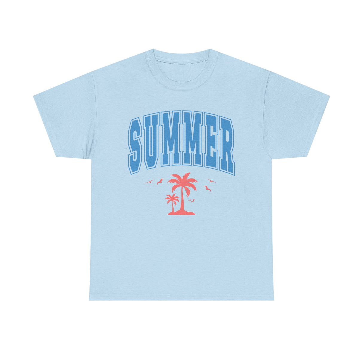 Summer Collegiate Style Cotton T-Shirt