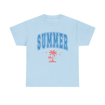 Summer Collegiate Style Cotton T-Shirt