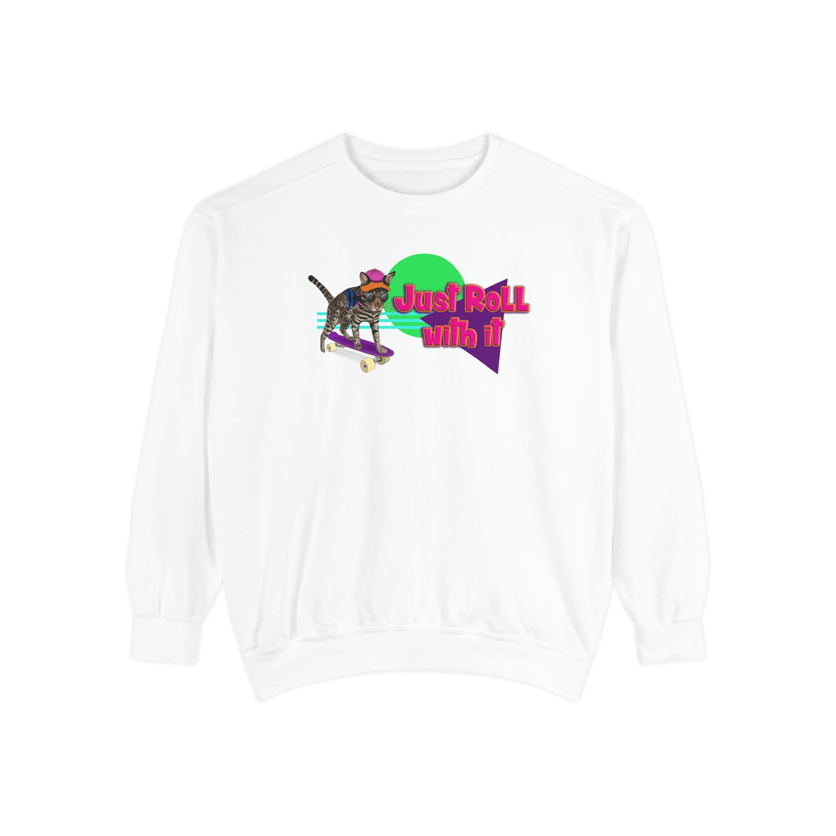 Sweatshirt - Just Roll with it Flounder the Purrmaid Design by Nina