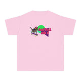 Youth Tee - Just Roll with it Flounder the Purrmaid Skateboard Design by Nina