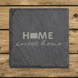 Colorado Slate Coaster Set – Engraved Natural Stone (Set of 4)