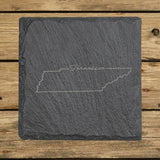 Tennessee Slate Coaster Set – Engraved Natural Stone (Set of 4)