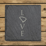 South Carolina Slate Coaster Set – Engraved Natural Stone (Set of 4)