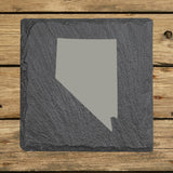 Nevada Slate Coaster Set – Engraved Natural Stone (Set of 4)
