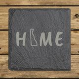 Delaware Slate Coaster Set – Engraved Natural Stone (Set of 4)
