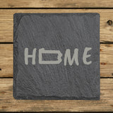 Pennsylvania Slate Coaster Set – Engraved Natural Stone (Set of 4)
