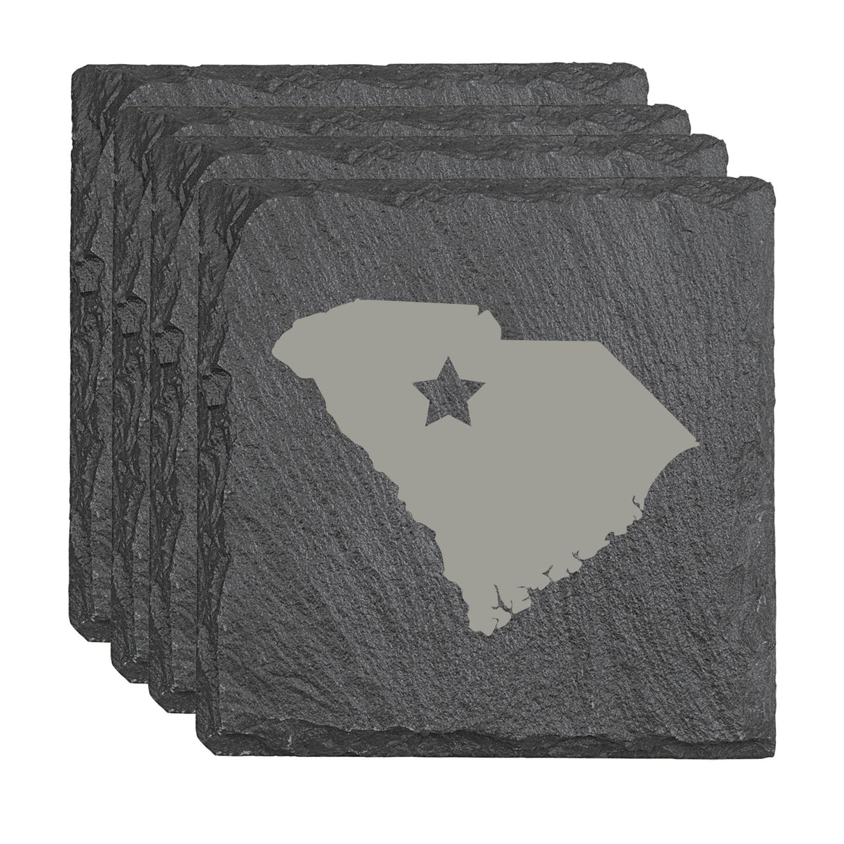 South Carolina Slate Coasters - Set of 4 - 17 design options