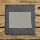 Colorado Slate Coaster Set – Engraved Natural Stone (Set of 4)