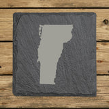 Vermont Slate Coaster Set – Engraved Natural Stone (Set of 4)