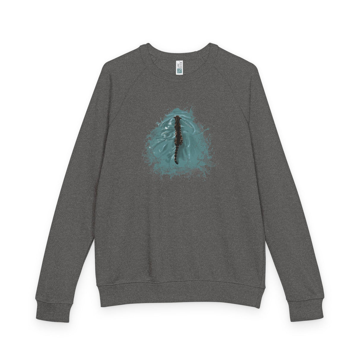 Flounder the Purrmaid Raglan Crewneck — "Fish at Heart" French Terry