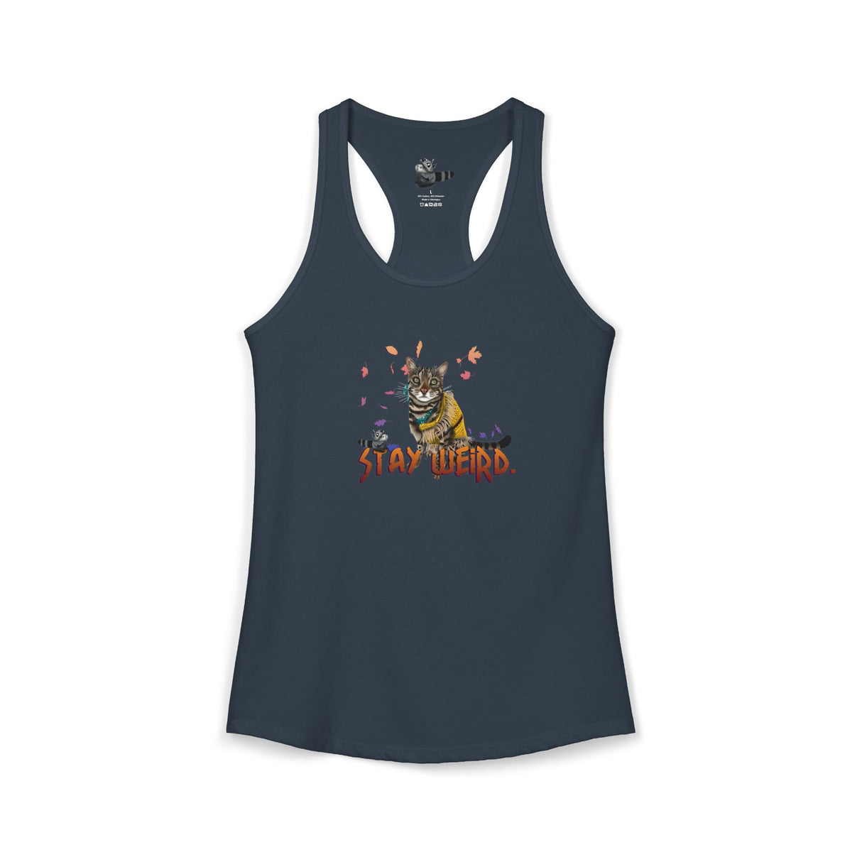 Stay Weird Flocahontas & Mouse Toy Racerback Tank