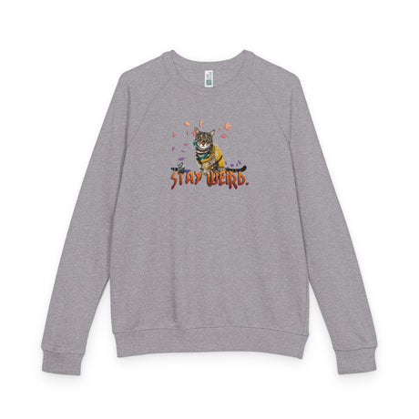 Stay Weird Flocahontas Crewneck — Hand-Drawn Graphic Raglan Sweatshirt