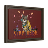 Stay Weird Matte Canvas Print — Flocahontas & Mouse Toy (Framed)