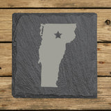 Vermont Slate Coaster Set – Engraved Natural Stone (Set of 4)