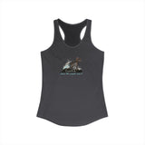 Purrmaid Flounder Racerback Tank — "I Want to Be Where the People Aren't"