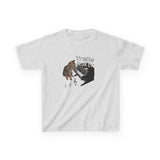 Kids Tee - Treble Maker Design Hand Drawn by Flounder's Mom, Nina Featuring Flounder the Purrmaid Playing Piano for Mouse Toy