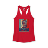 Vote Fish 2028 Racerback Tank — "Equal Rights for Mouse Toys" Purrmaid Funny Campaign