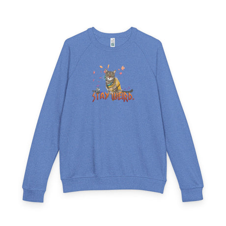 Stay Weird Flocahontas Crewneck — Hand-Drawn Graphic Raglan Sweatshirt