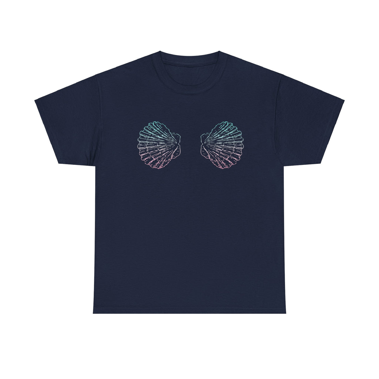Seashell Bra Adult Gildan T-Shirt | Unisex Heavy Cotton Beach Tee