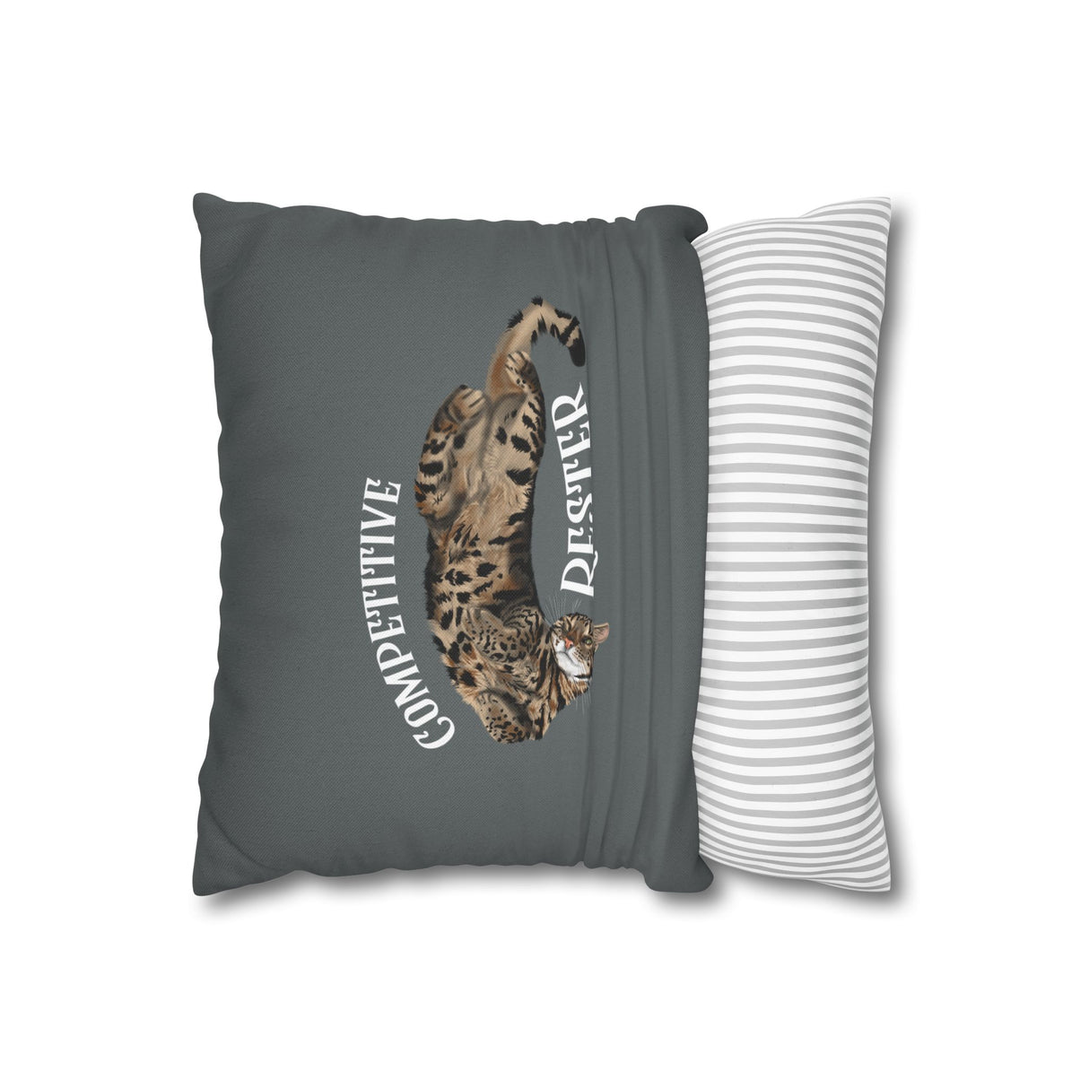 Decorative Pillow — "Competitive Rester" Flounder Design